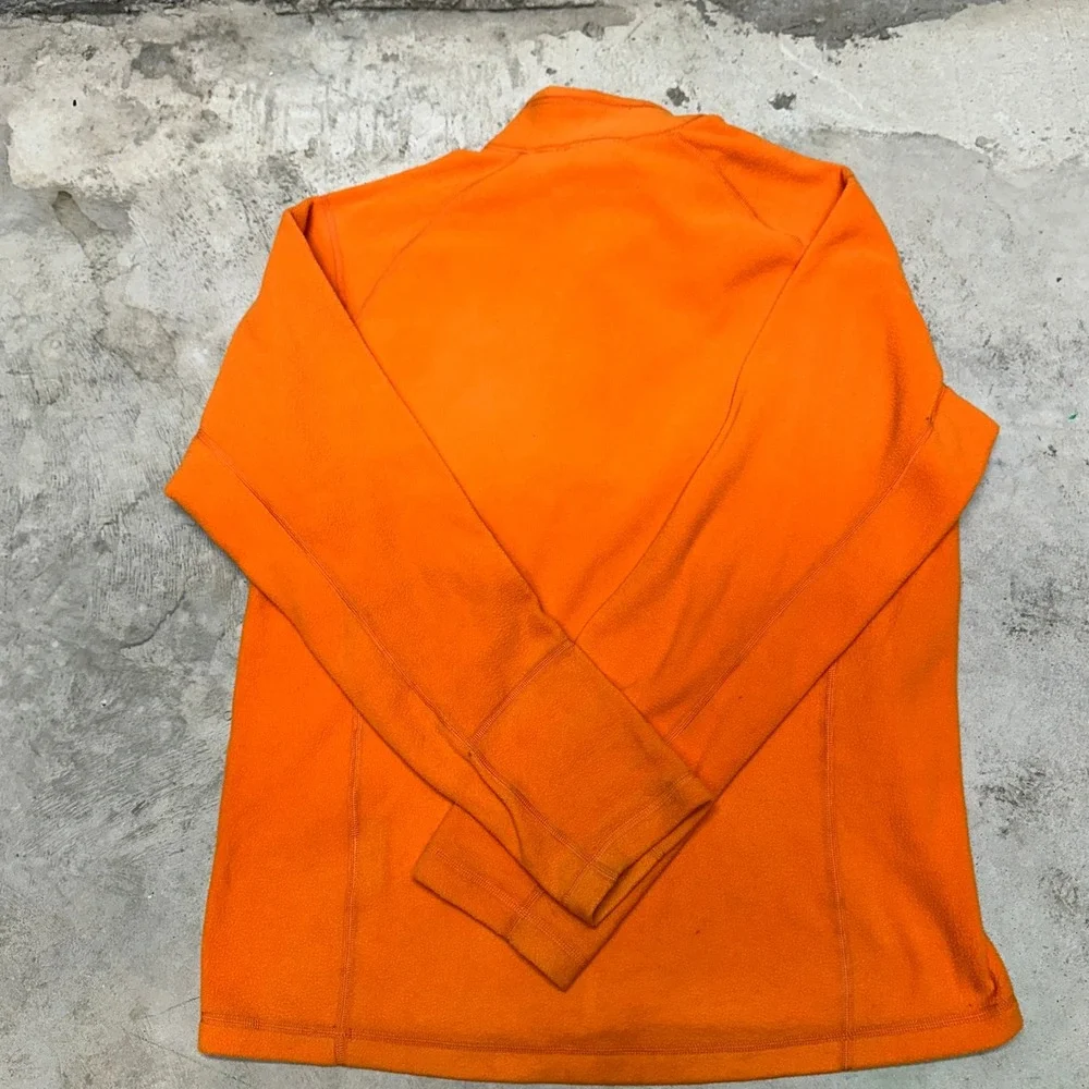 The‎ North Face Mens Fleece Pullover Jacket Orange Medium Quarter Zip